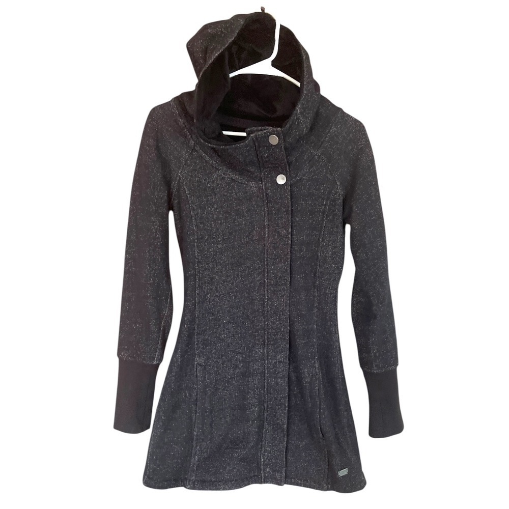 The North Face Dionne Black Fleece Lined Full Zip Hooded Coat Jacket‎ XS